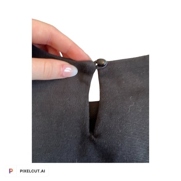 Joe Fresh Girls Puffy Dress Toddler Size 5 Black with Silver Hearts - Picture 6 of 7